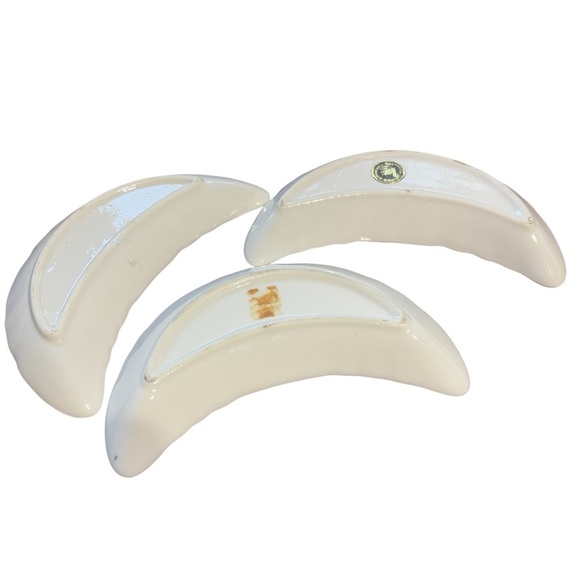 Vintage Nasco Bone Dish Gold  Rim National Silver Company Japan  Set of 8 - Picture 8 of 13